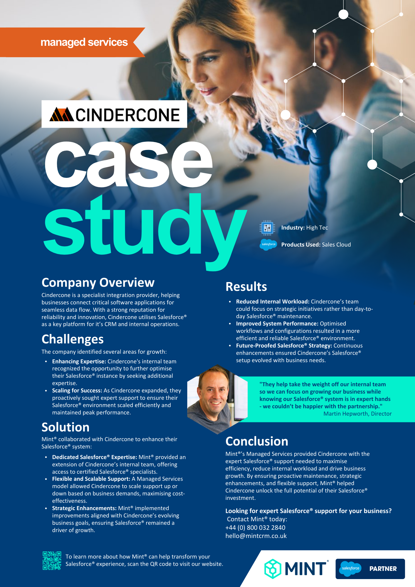 Cindercone Managed Service / Salesforce® Support Case Study