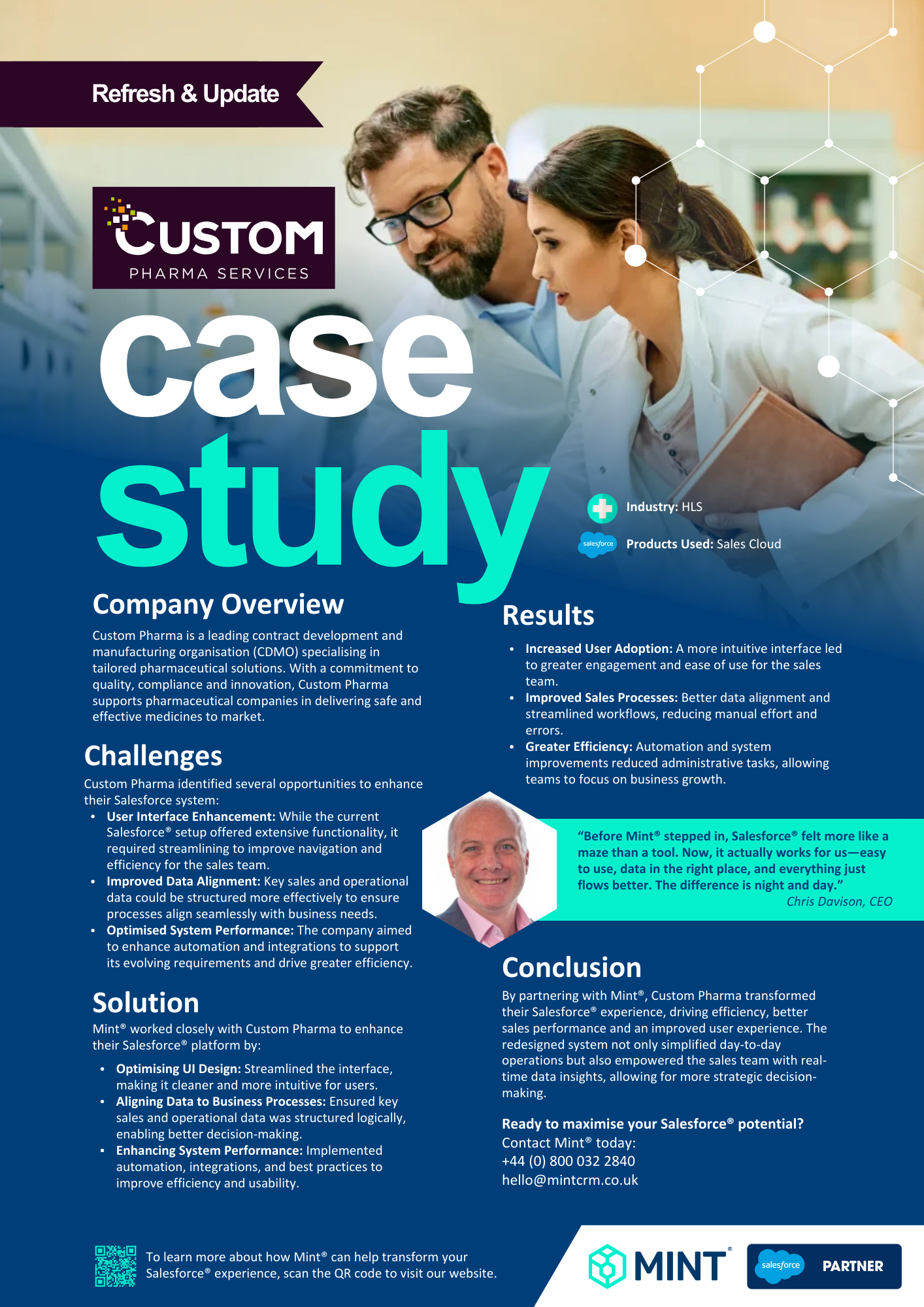 Mint® & Custom Pharma - 74 - Salesforce® Optimisation