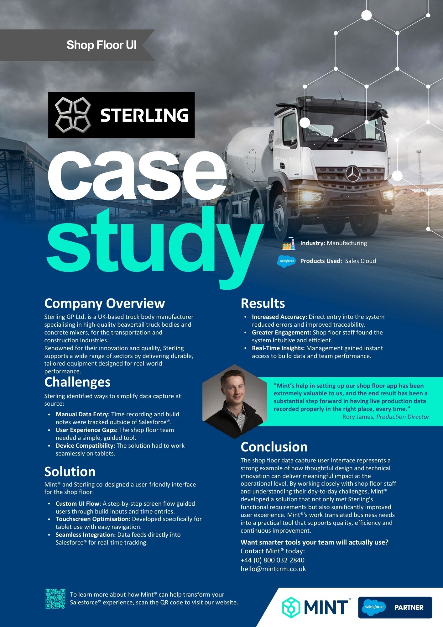 Mint® & Sterling GP -Salesforce® Shop Floor Solution Case Study
