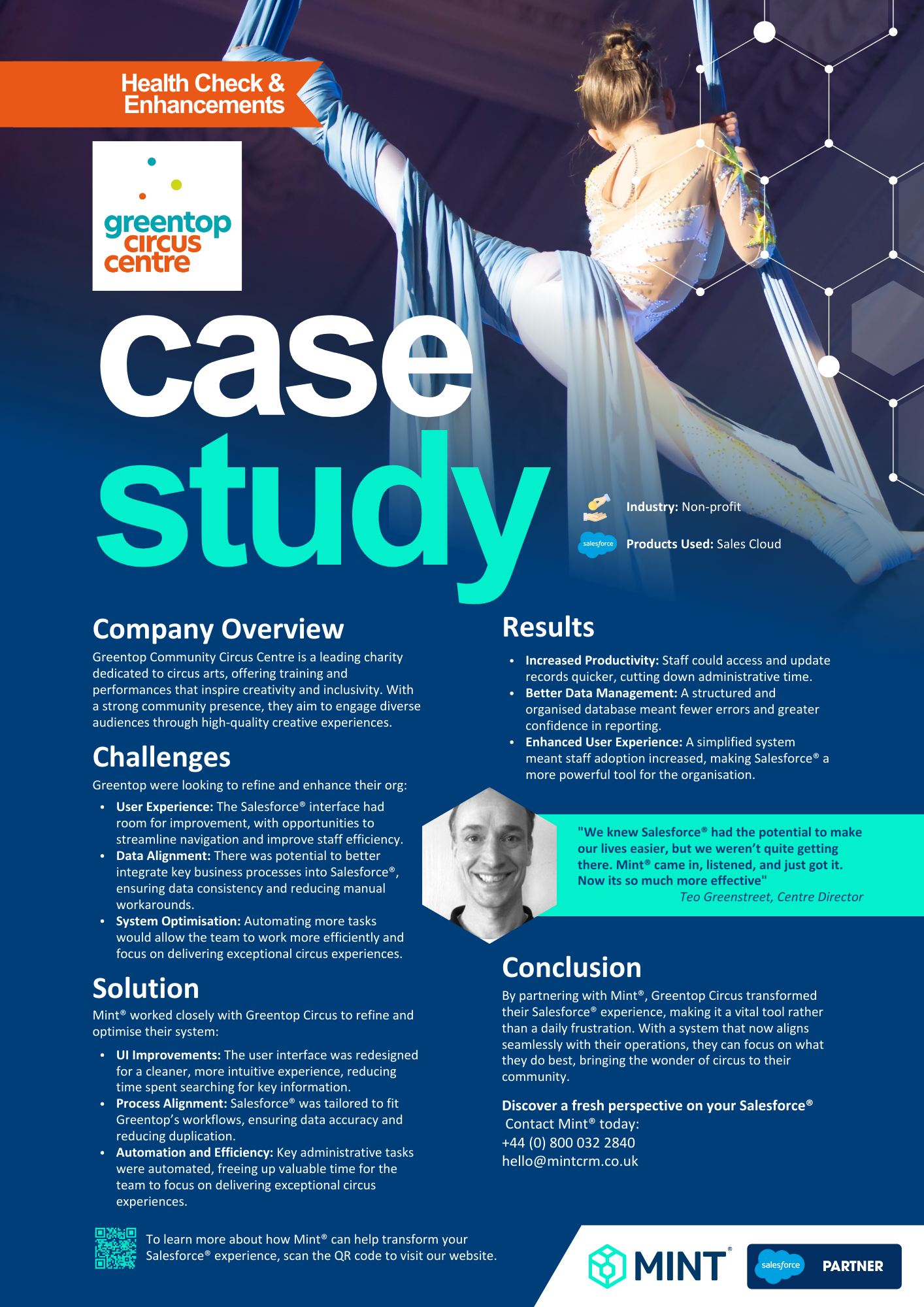 Mint® & Greentop Circus Centre - Salesforce® User Experience Optimisation Case Study