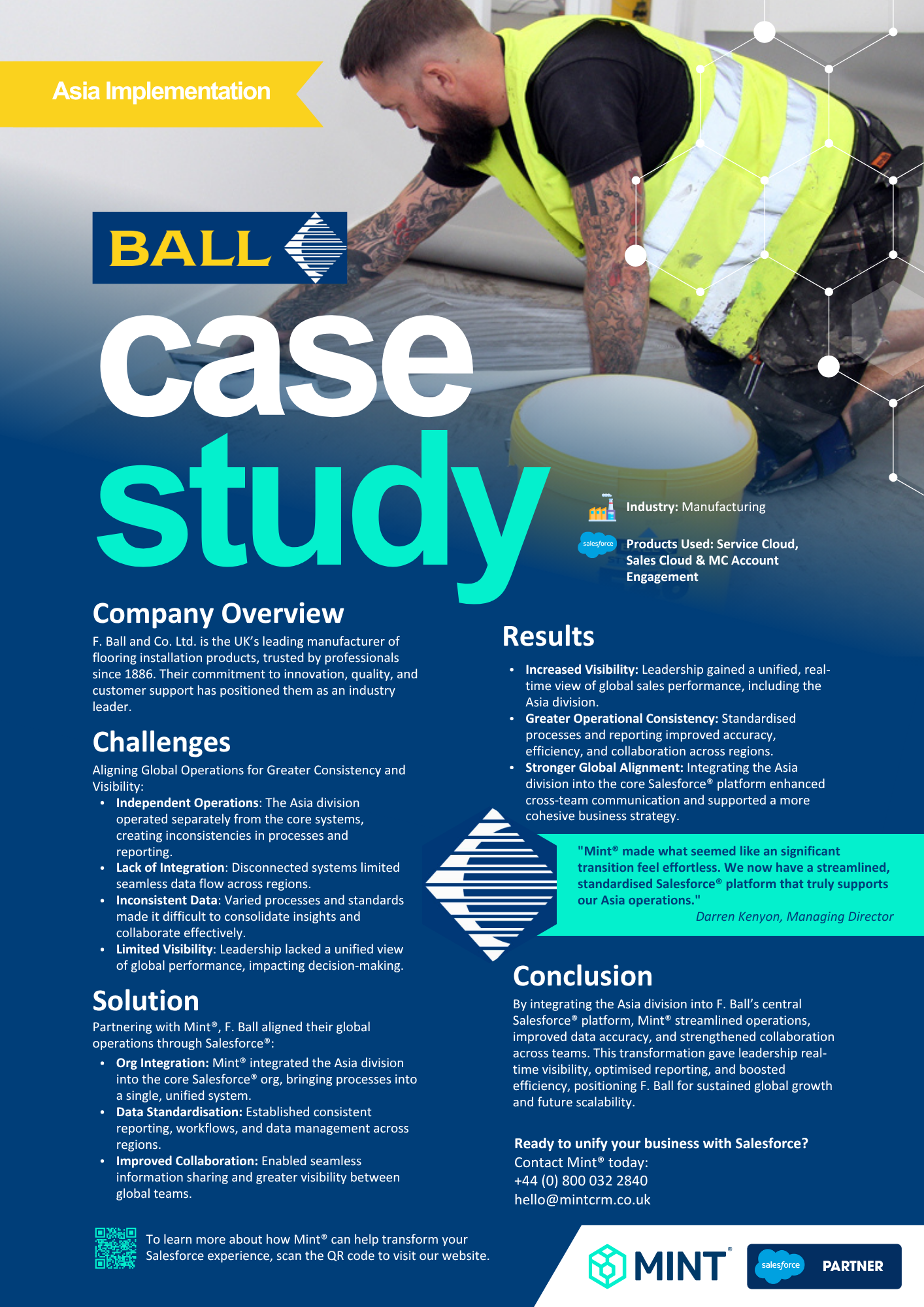 Mint® & F. Ball - Mint® Salesforce® post-expansion integration