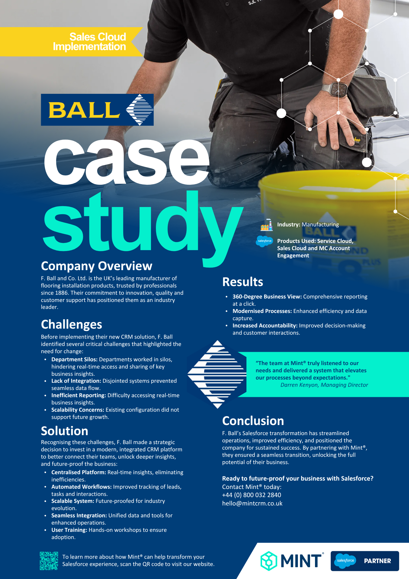 Mint® & F. Ball - Salesforce® Sales Cloud Implementation
