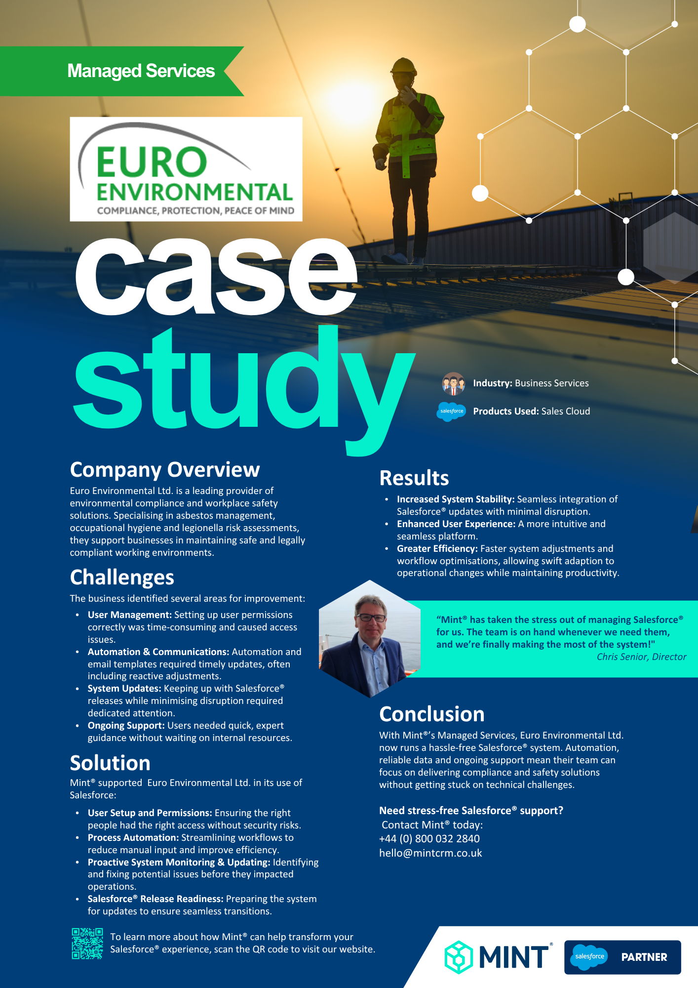 Mint® & Euro Environmental - Managed Services (155) - Mint® Salesforce® managed services support