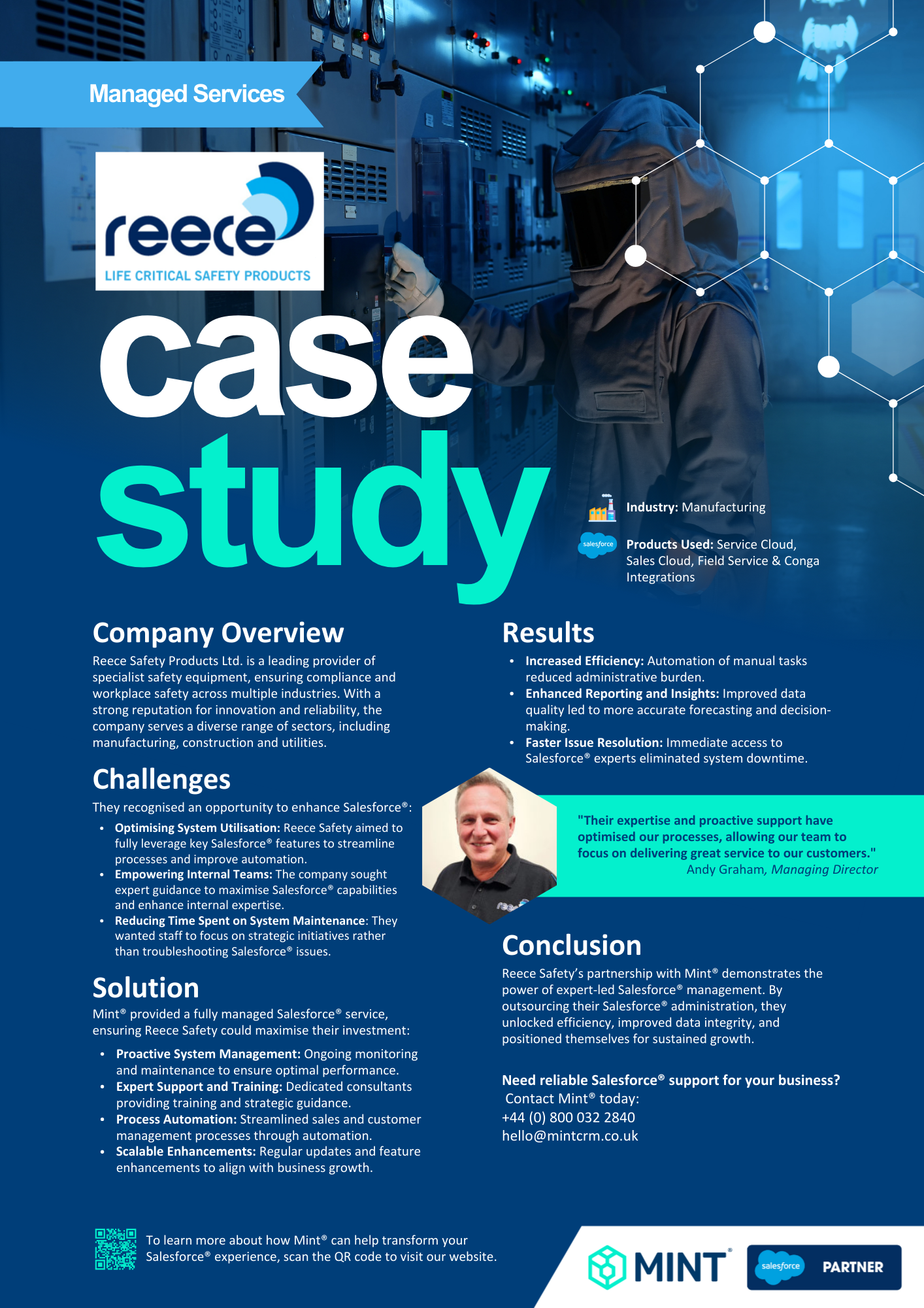 Mint® & Reece Safety Products Ltd. - Mint® Salesforce® managed services agreement for efficiency and automation -147