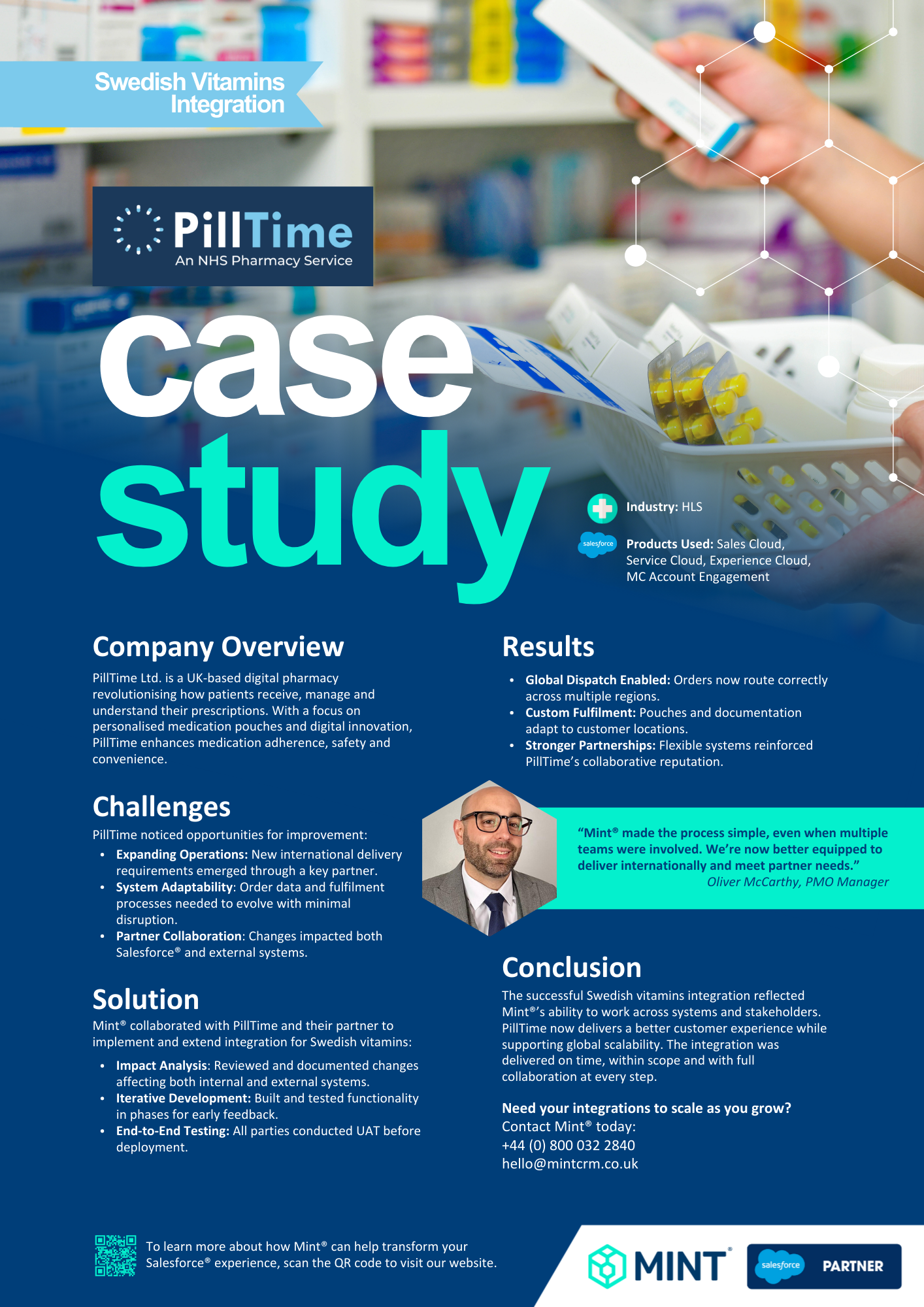 Mint® & PillTime - Salesforce® Swedish Vitamins integration