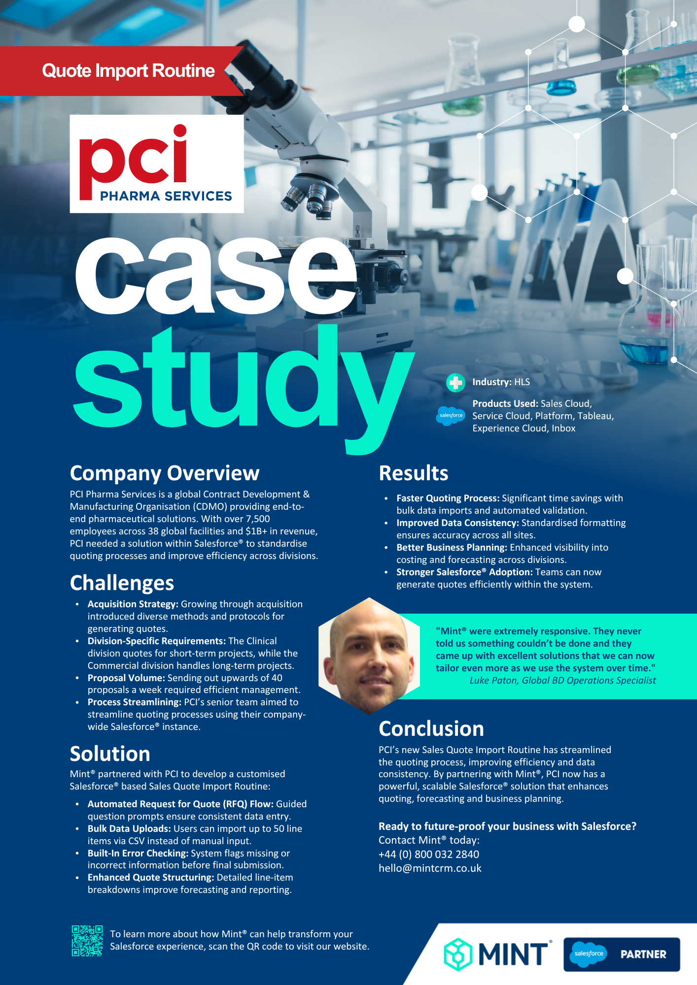 Mint® & PCI - Salesforce® quote importing solution